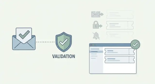 Email validation to reduce support tickets from bad emails