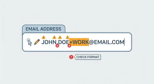 Email normalization pitfalls: dots, plus tags, and case rules