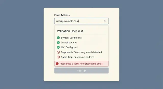 Email validation checklist for signup integrations