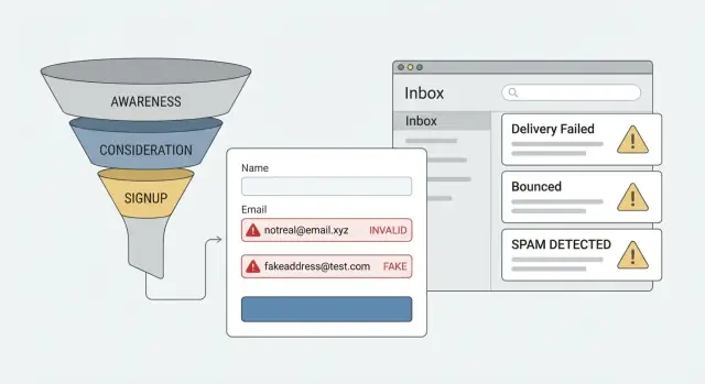 Endereços de e-mail descartáveis: por que eles quebram seu GTM