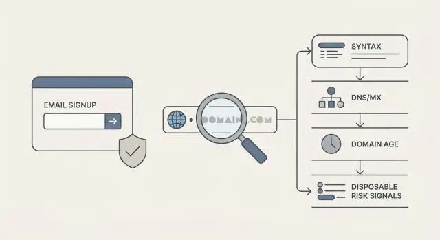Disposable email detection beyond provider lists and rules