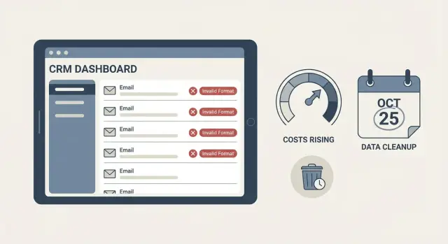 Kosten ungültiger E-Mails in CRMs: Auswirkungen beziffern und aufräumen