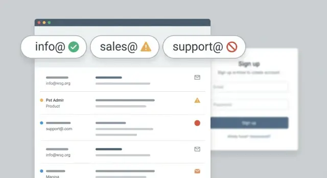 Role-based emails: allow, warn, or block in signups?